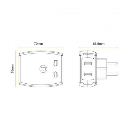 Masterplug USB (2.1A) Travel Adapter - EURO (TAUSBEUR2-MP)