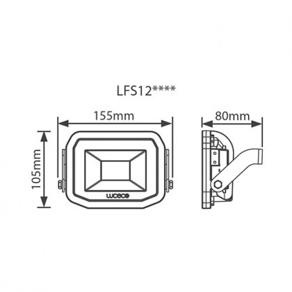 Luceco Guardian Slimline LED Floodlight 3000K Warm White 15W 1200 Lumen (LFS12B130)
