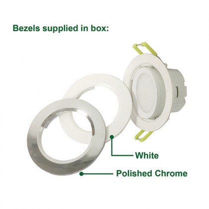 Luceco Integrated LED Colour Change Ceiling Downlight 6W Adjustable 450 Lumen Lampu Siling Benam (EDLA45CC)