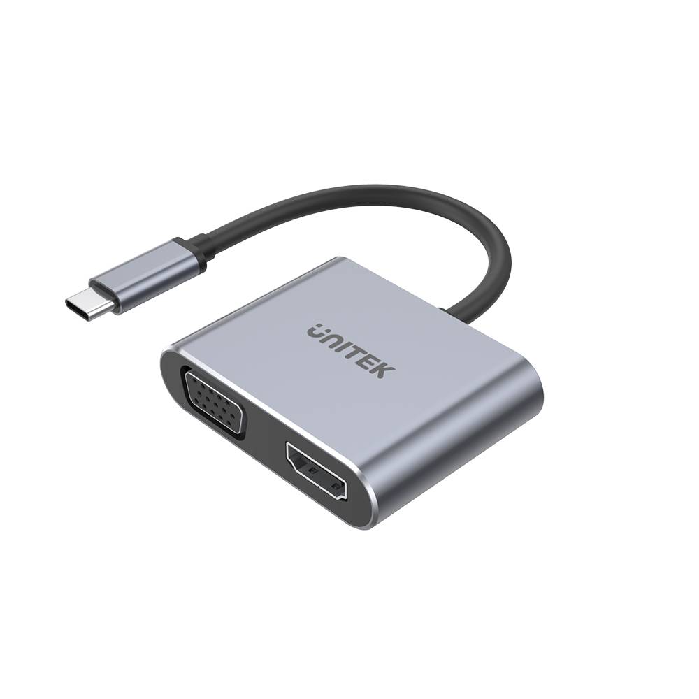 Unitek 4K 60Hz USBC to HDMI 2.0 and VGA Adapter with MST Dual Monitor