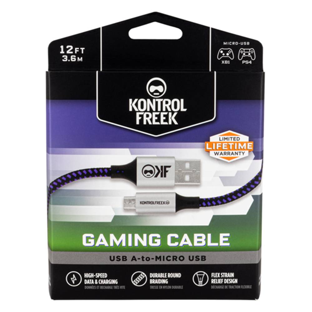 KontrolFreek High Speed Data & Charging Gaming Cable USBA to Micro USB