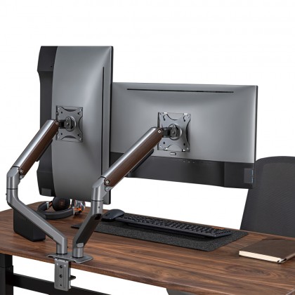 Brateck Dual Monitor Stand Economical Spring-Assisted Monitor Arm Fit 17"-32" Up to 9kg VESA 75x75/100x100 LDT63-C024 Brateck Dual Monitor Stand Economical Spring-Assisted Monitor Arm Fit 17"-32" Up to 9kg VESA 75x75/100x100 LDT63-C024