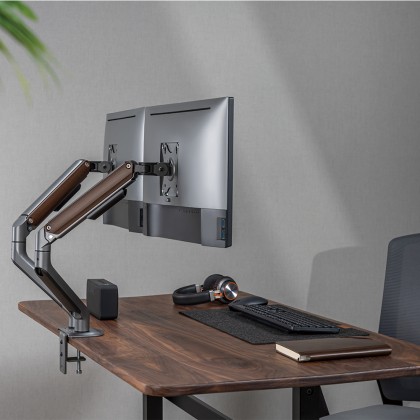Brateck Dual Monitor Stand Economical Spring-Assisted Monitor Arm Fit 17"-32" Up to 9kg VESA 75x75/100x100 LDT63-C024 Brateck Dual Monitor Stand Economical Spring-Assisted Monitor Arm Fit 17"-32" Up to 9kg VESA 75x75/100x100 LDT63-C024