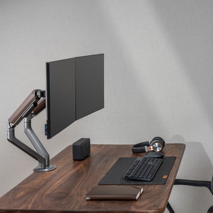 Brateck Dual Monitor Stand Economical Spring-Assisted Monitor Arm Fit 17"-32" Up to 9kg VESA 75x75/100x100 LDT63-C024 Brateck Dual Monitor Stand Economical Spring-Assisted Monitor Arm Fit 17"-32" Up to 9kg VESA 75x75/100x100 LDT63-C024