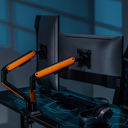 Brateck Dual Monitor Stand Economical Spring-Assisted Monitor Arm Fit 17"-32" Up to 9kg VESA 75x75/100x100 LDT63-C024 Brateck Dual Monitor Stand Economical Spring-Assisted Monitor Arm Fit 17"-32" Up to 9kg VESA 75x75/100x100 LDT63-C024