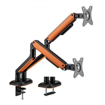 Brateck Dual Monitor Stand Economical Spring-Assisted Monitor Arm Fit 17"-32" Up to 9kg VESA 75x75/100x100 LDT63-C024 Brateck Dual Monitor Stand Economical Spring-Assisted Monitor Arm Fit 17"-32" Up to 9kg VESA 75x75/100x100 LDT63-C024