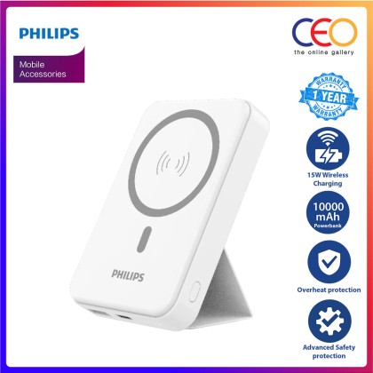 Philips 15W Magnetic Wireless Power Bank 10000mAh Powerbank USB Type C DLP9859N
