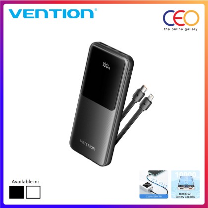 Vention 10000mAh Power Bank 22.5W Super Fast Charging with LED Digital Display Powerbank