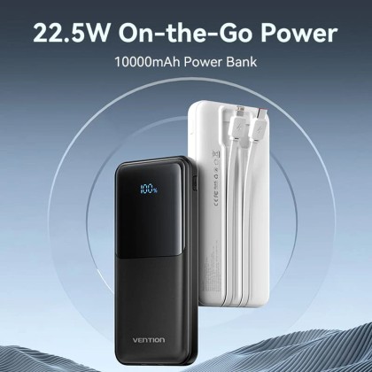 Vention 10000mAh Power Bank 22.5W Super Fast Charging with LED Digital Display Powerbank