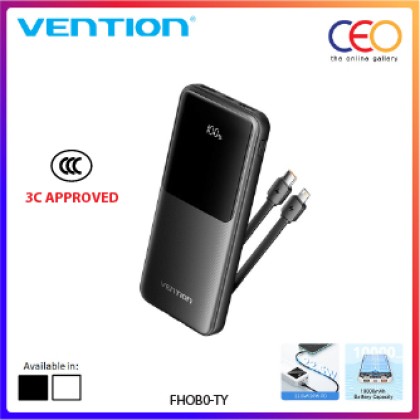 Vention 10000mAh Power Bank 22.5W Super Fast Charging with LED Digital Display Powerbank