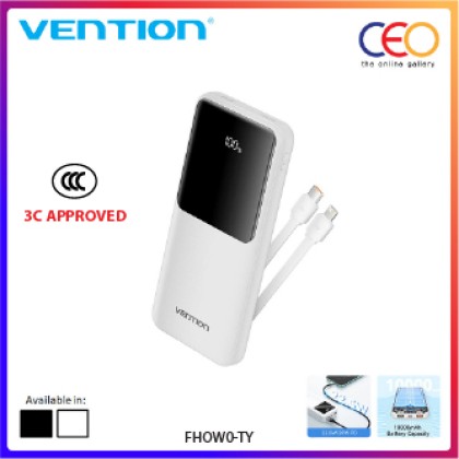 Vention 10000mAh Power Bank 22.5W Super Fast Charging with LED Digital Display Powerbank