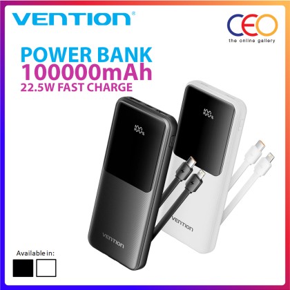 Vention 10000mAh Power Bank 22.5W Super Fast Charging with LED Digital Display Powerbank