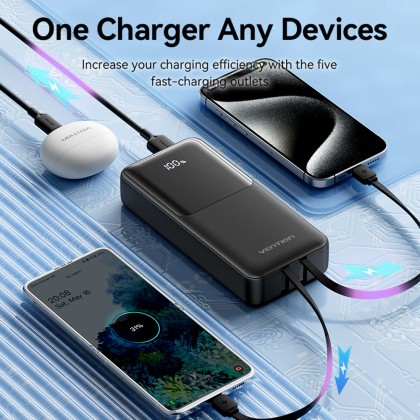 Vention 20000mAh Power Bank 22.5W Super Fast Charging with LED Digital Display Powerbank