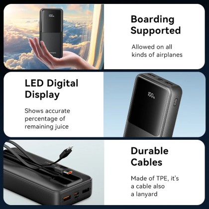 Vention 20000mAh Power Bank 22.5W Super Fast Charging with LED Digital Display Powerbank