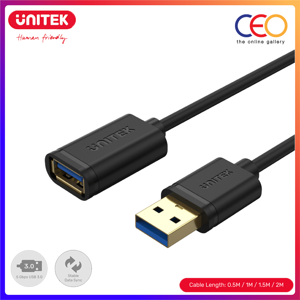 Unitek USB 3.0 Gen 1 Extension Cable USBA Male to USBA Female USB