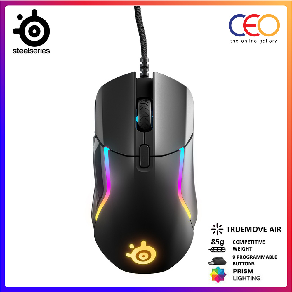 Steelseries Rival Multi Button SteelSeries Rival 5 RGB Versatile Multi-Genre 9-button programmable ...