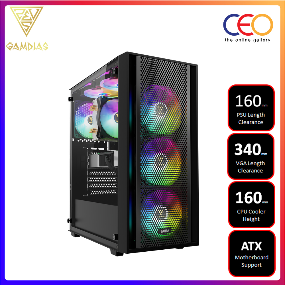 Gamdias Aura Gc2 Elite Wh Argb Gaming Case Price Gamdias Aura GC2